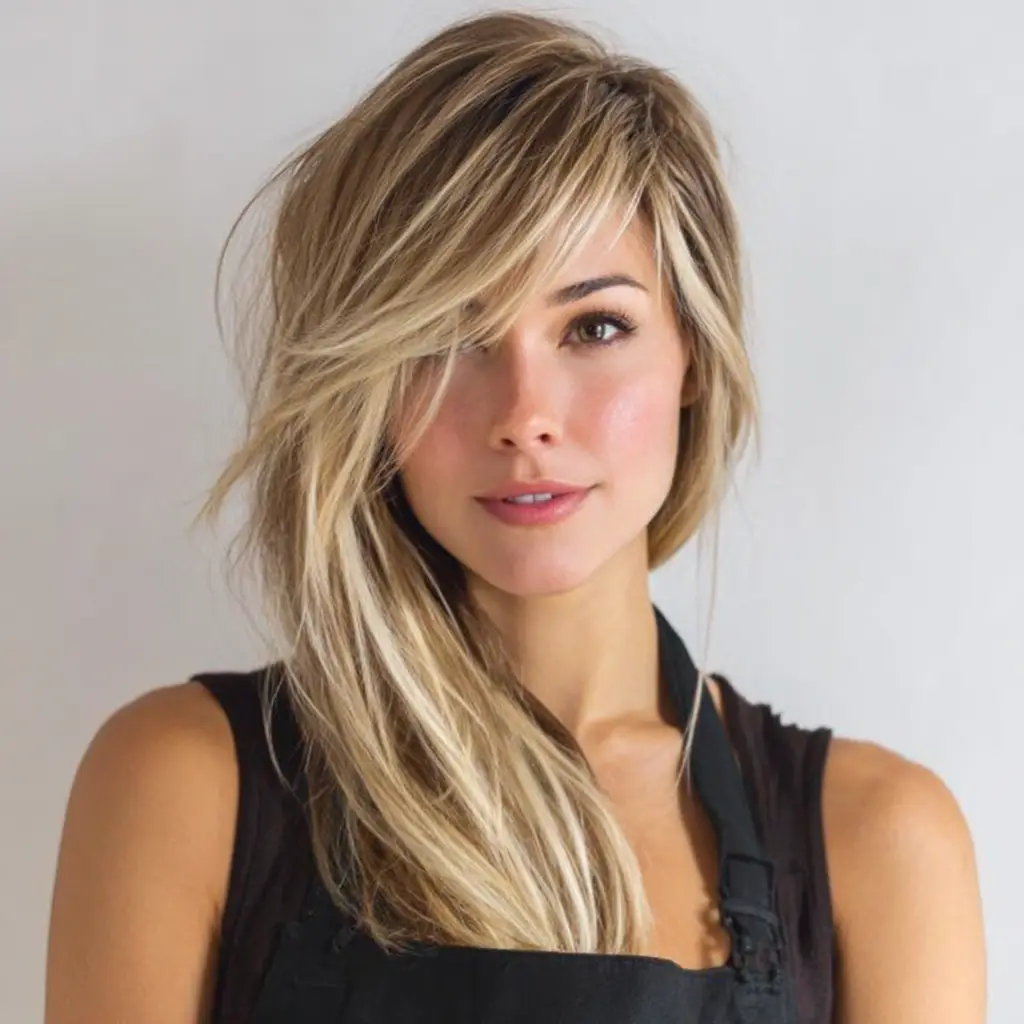 Short Side Swept Bangs