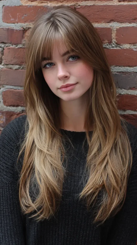 Side Bangs with Long Layers