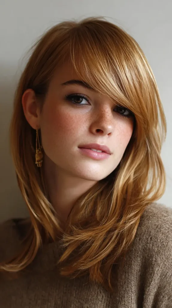 Side Part with Side Swept Bangs