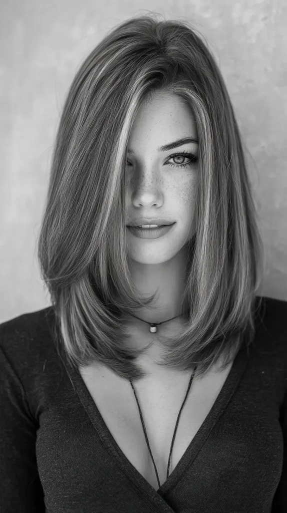 Side-Parted Medium Hair