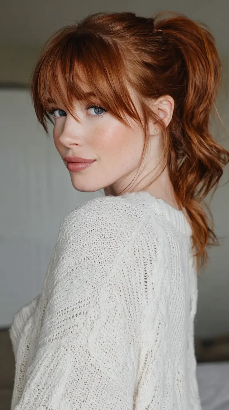 20 Ponytail with Bangs