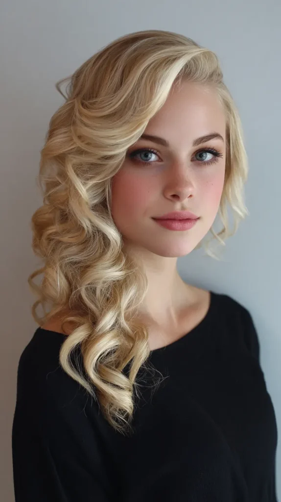 Side-Swept Curls