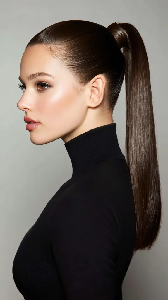 Sleek Ponytail with a Bump