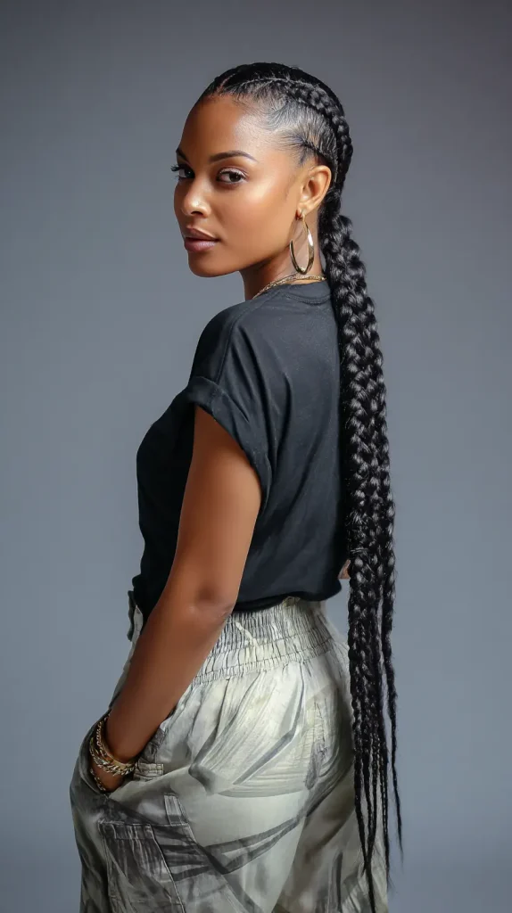 Small Straight Back Braids