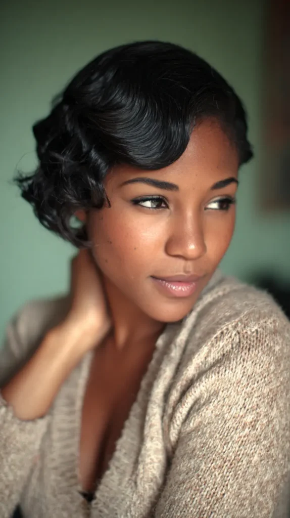 Straight Finger Wave Bob