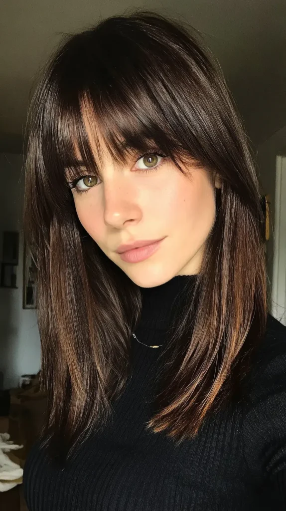 Straight Hair with Wispy Bangs