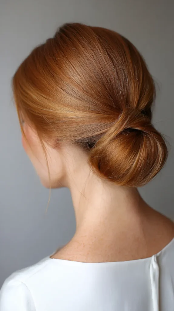 Straight Low Bun