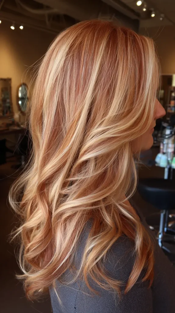 Strawberry Blonde Base with Golden Highlights