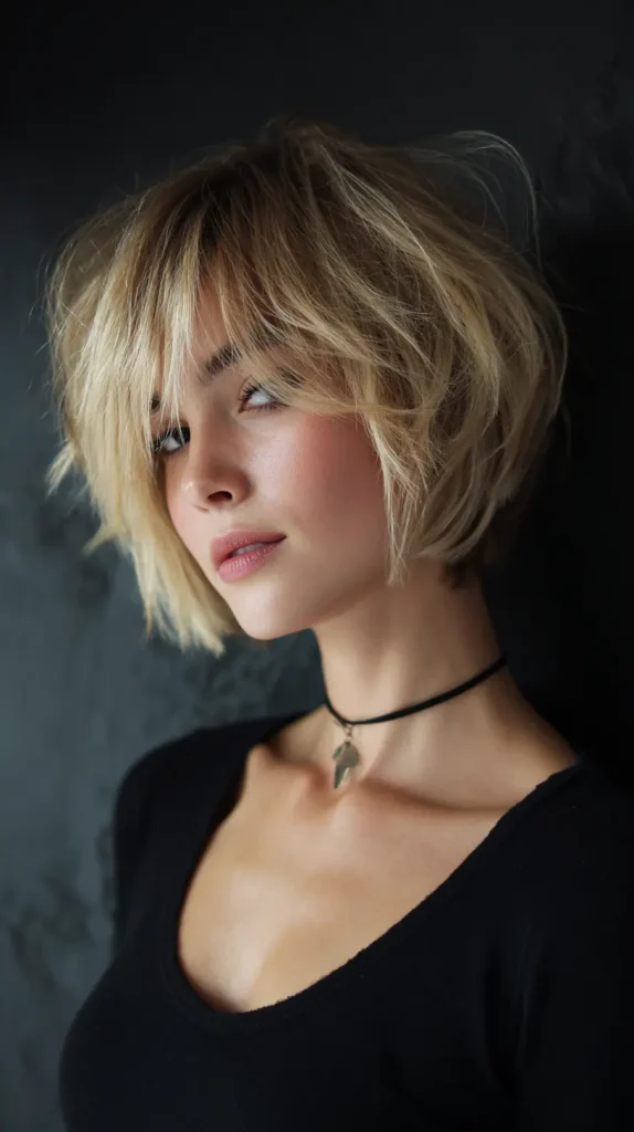 Textured Choppy Bob