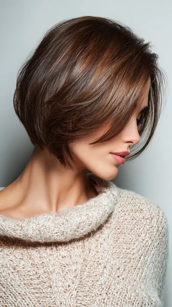 The Classic Straight Bob with Side Bangs