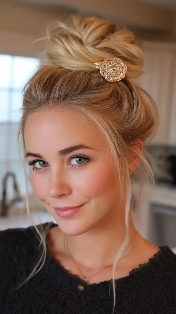 Top Knot with Accent Clip