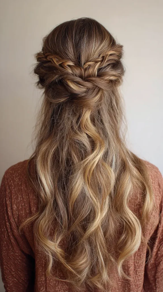  Twisted Half-Up Bun