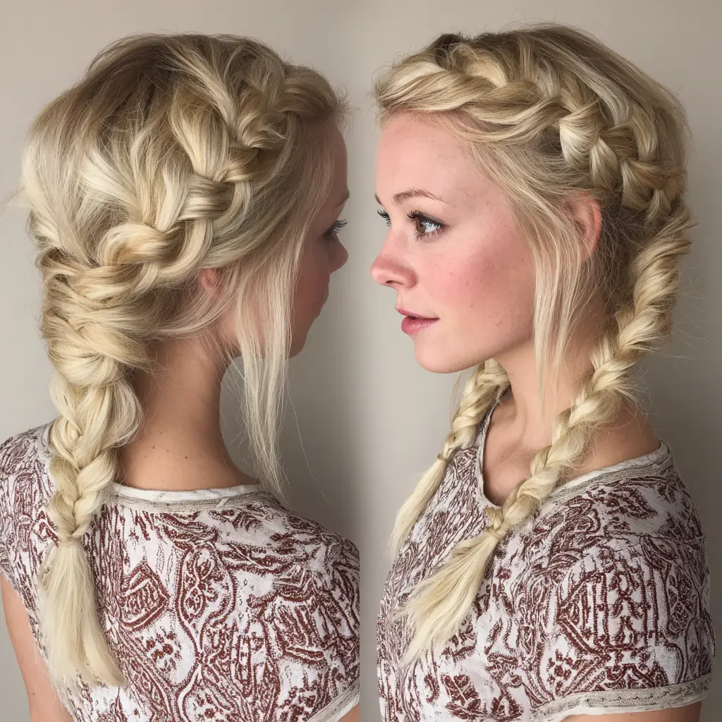 Undercut with Double Dutch Braids