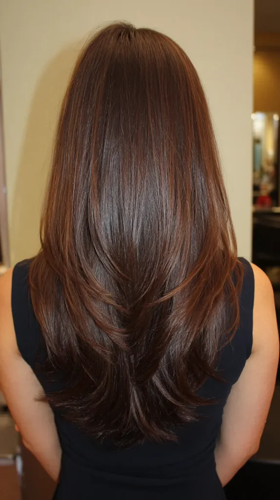 V Cut with Wispy Ends