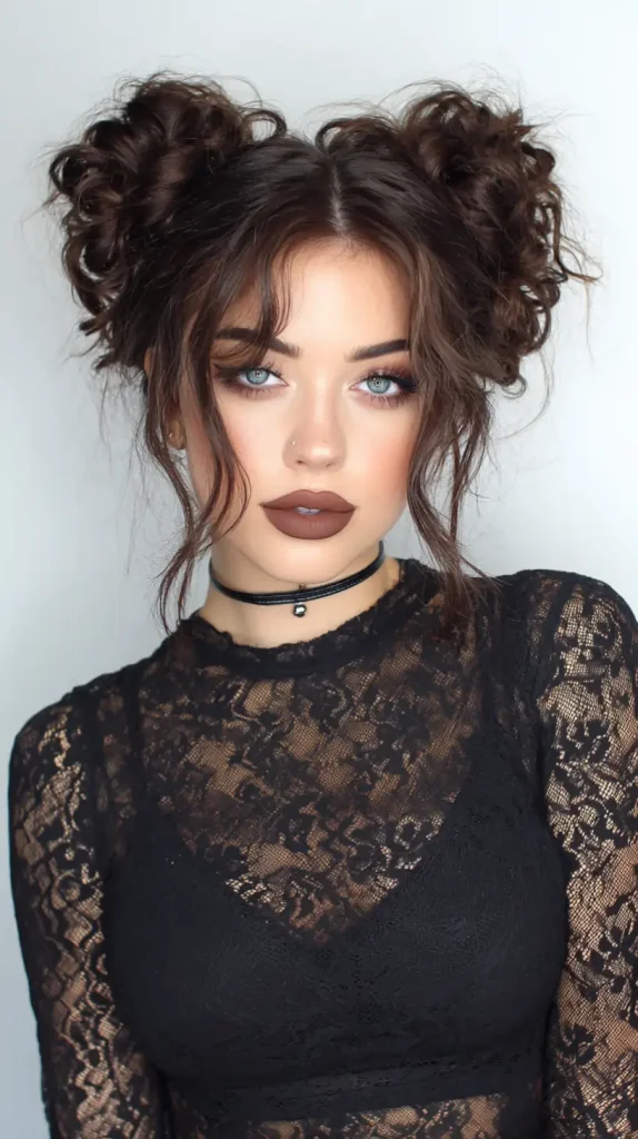 Voluminous Messy Space Buns