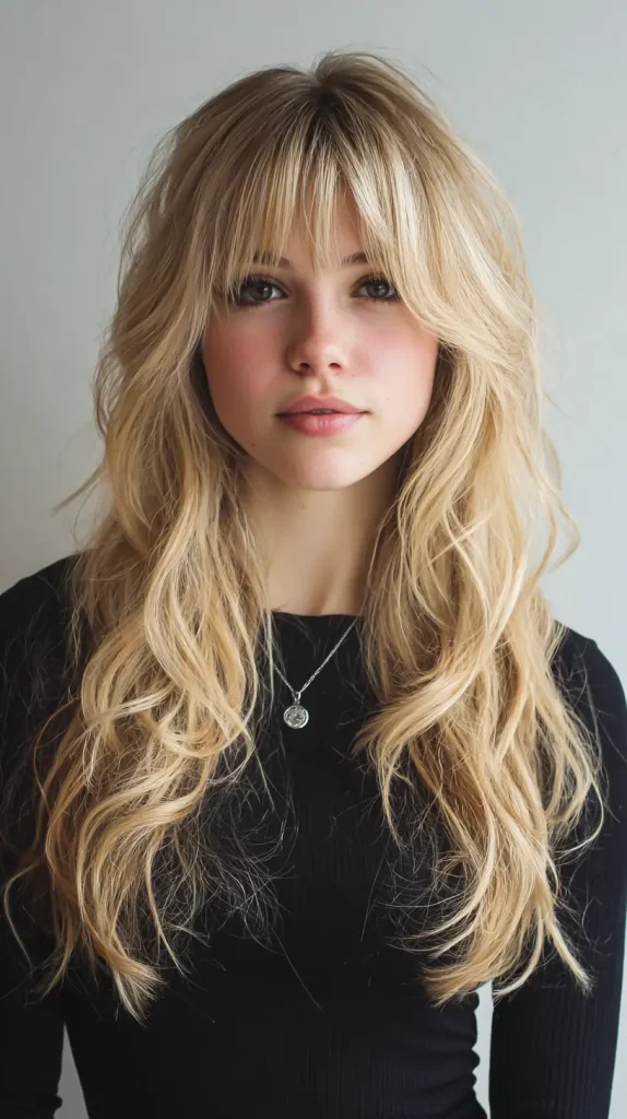 Wavy Long Side Bangs