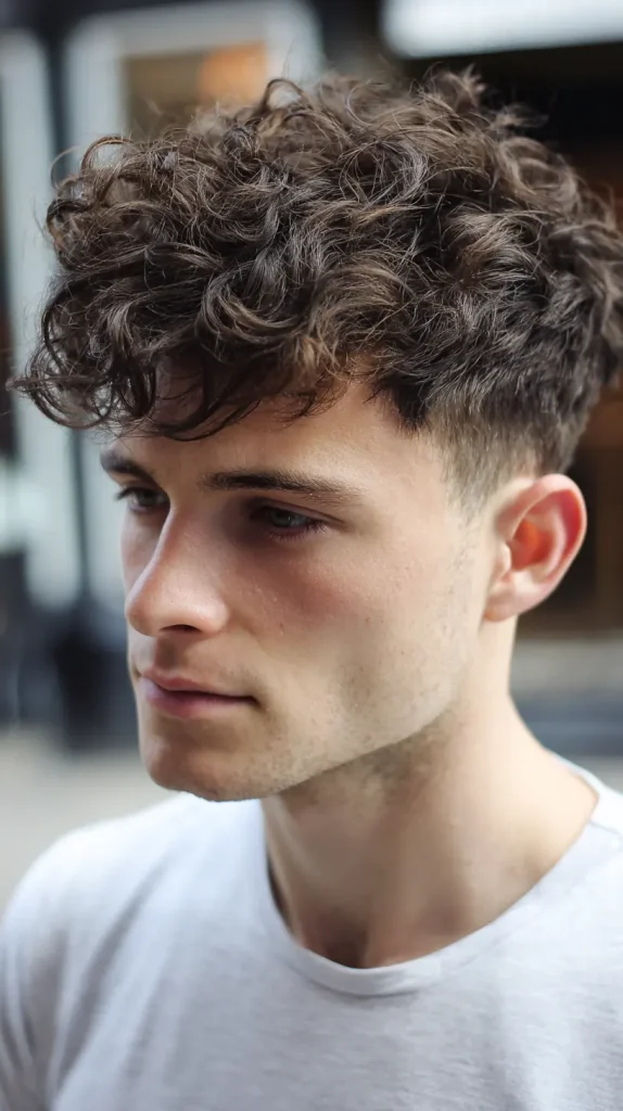 Wavy Two Block Haircut Men