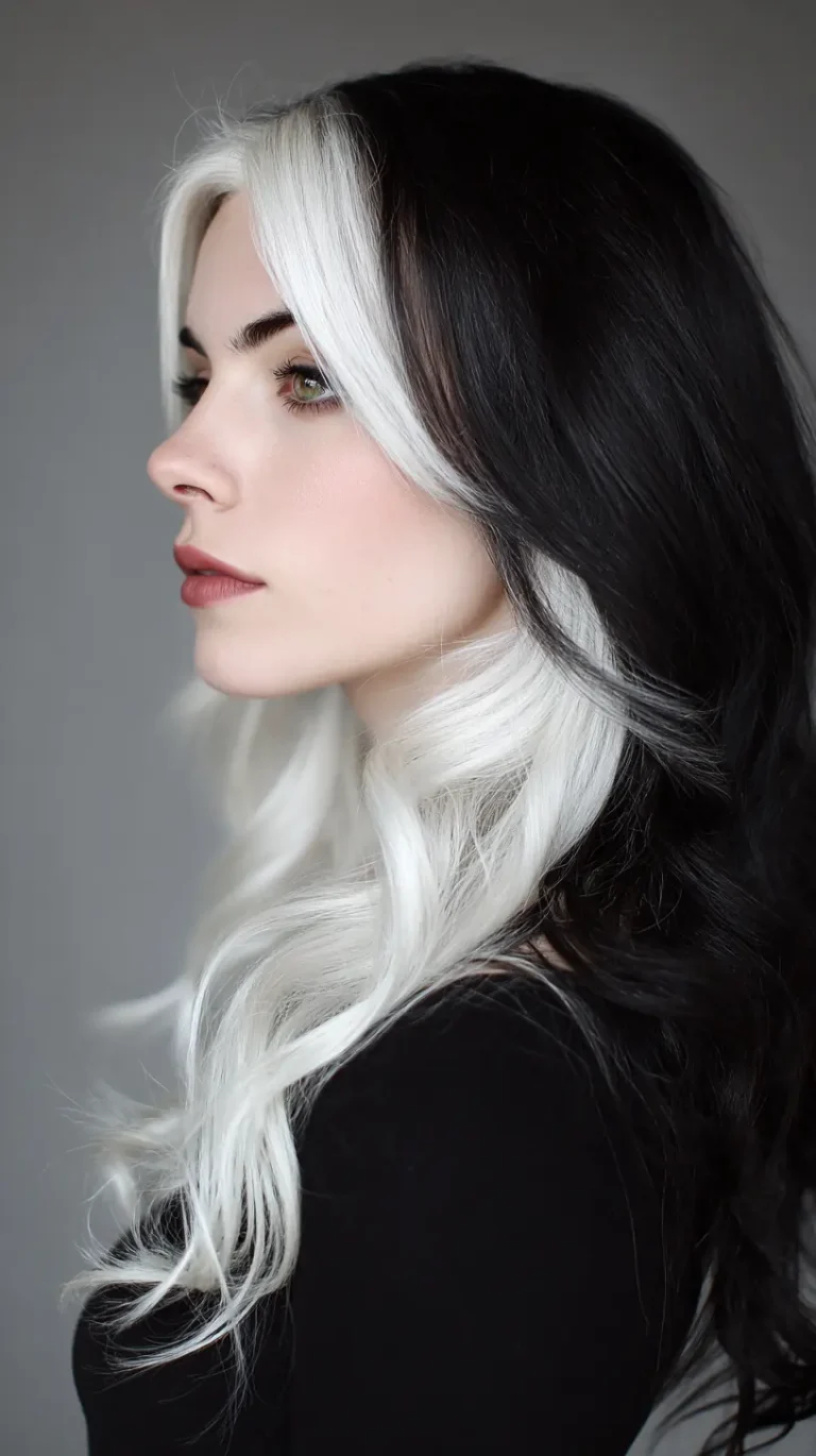 17 Black and White Hair Ideas That Balance Boldness and Contrast