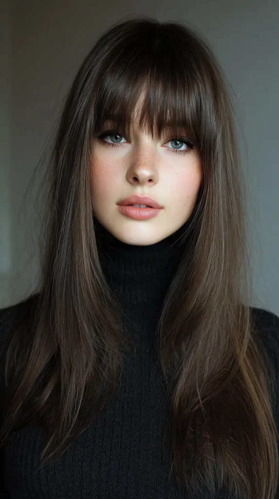 Wispy Bangs with Long Hair
