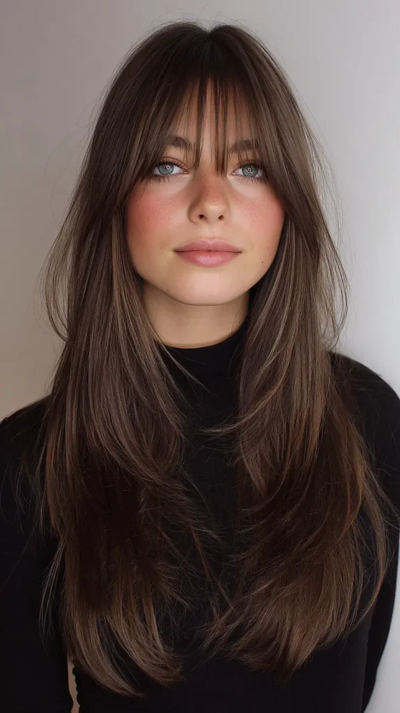 Wispy Layers with Curtain Bangs