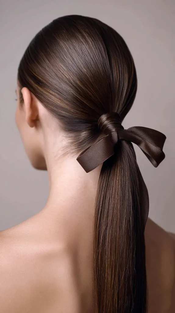 Wrapped Low Sleek Ponytail