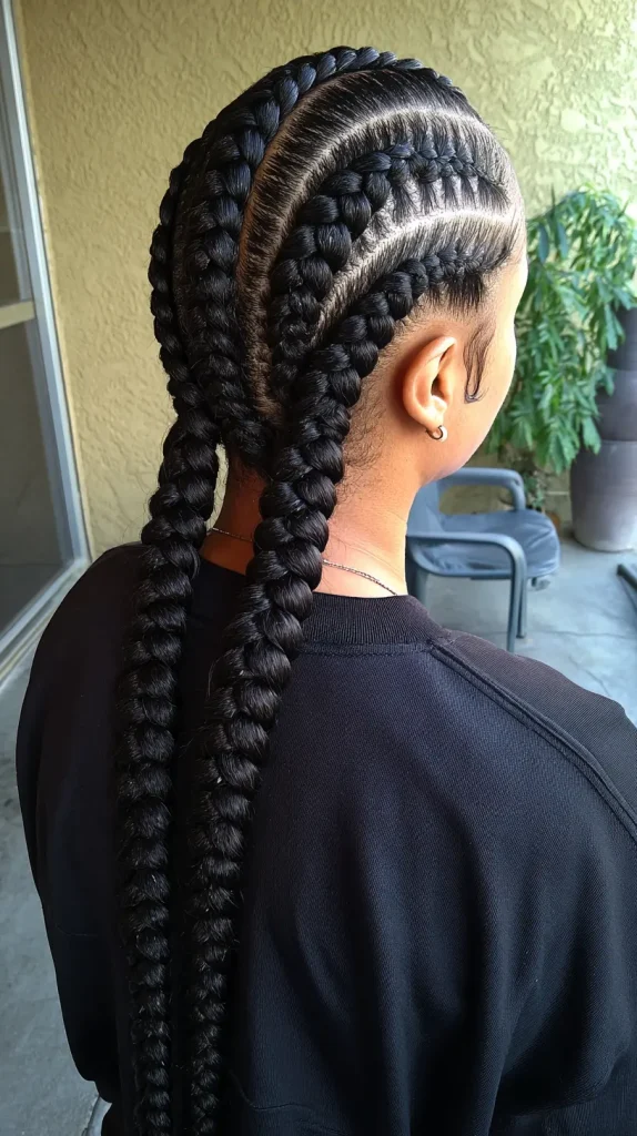 Zigzag Part Feed-in Braids